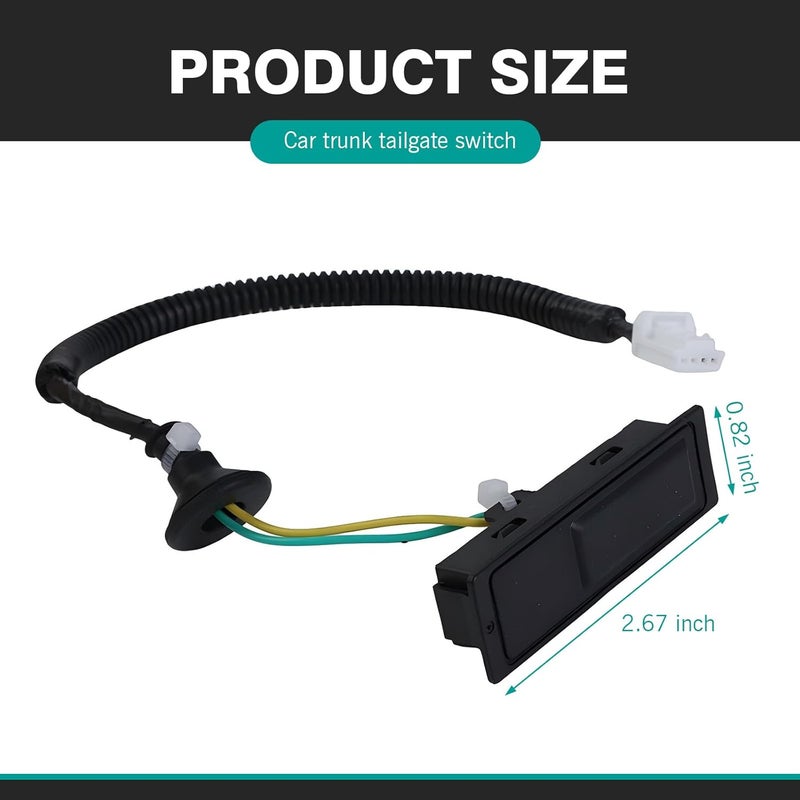 Zikefest 25380-3JA0B Hatch Button Trunk Latch, Liftgate Trunk Release Button, Liftgate Switch, Compatible with Nissan Pathfinder 2013-2020, Rear Liftgate Tailgate Trunk Open Release Switch Button - Image 2